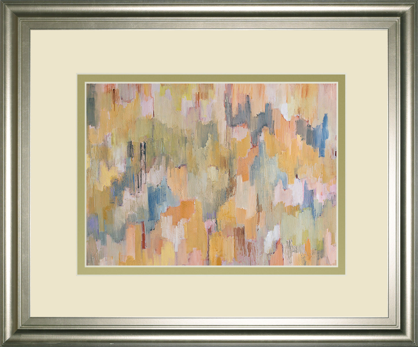 Concerto Grey By Robert Cresvell - Framed Print Wall Art - Yellow