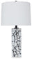 Macaria - Marble Table Lamp - White / Black