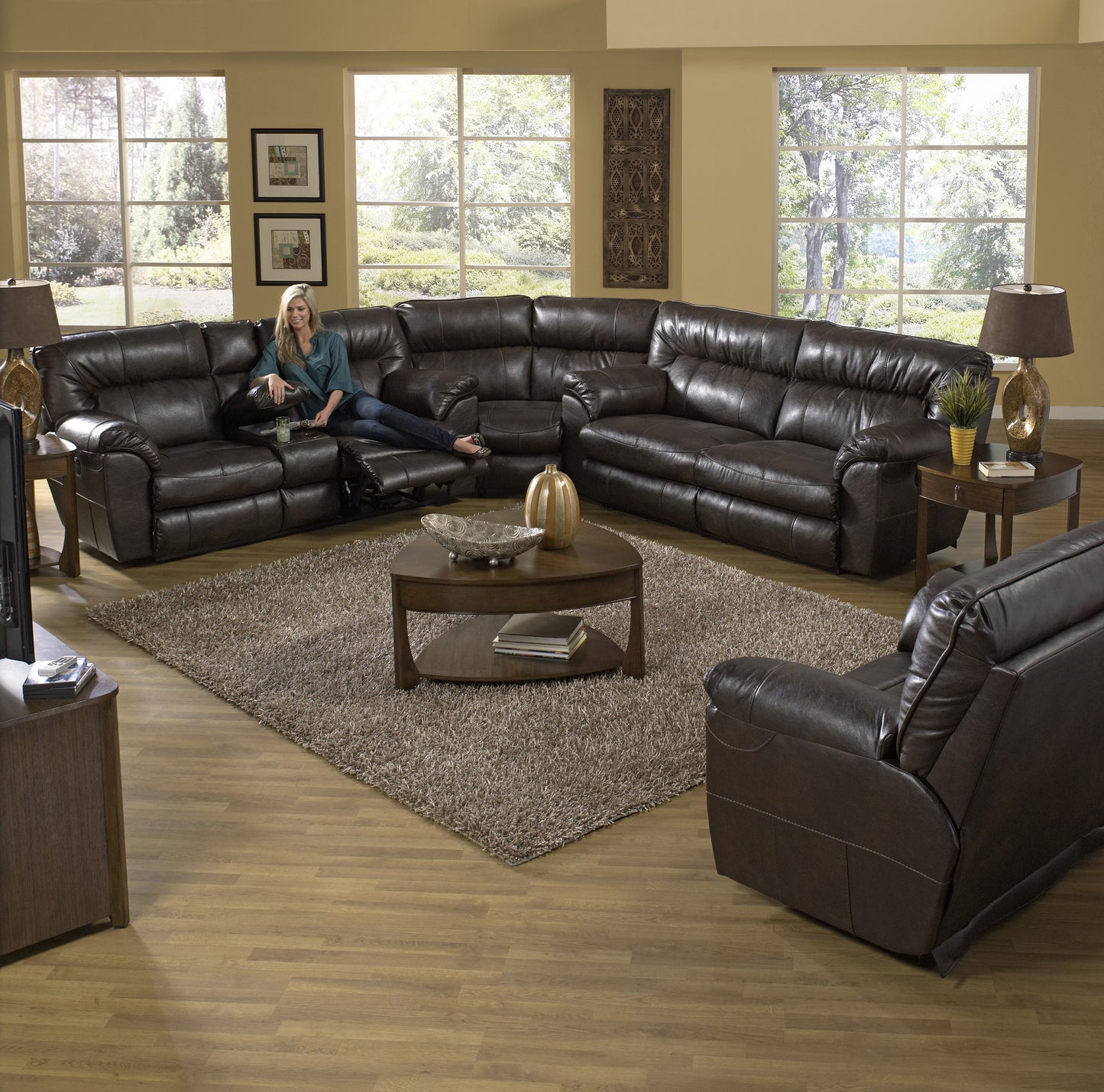 Nolan - Extra Wide Reclining Console Loveseat