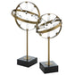 Realm - Spherical Brass Sculptures (Set of 2) - Gold