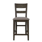 Double Bridge - Splat Back Counter Chair - Dark Brown