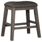 Caitbrook - Upholstered Stool (Set of 2) - Gray