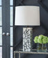 Macaria - Marble Table Lamp - White / Black