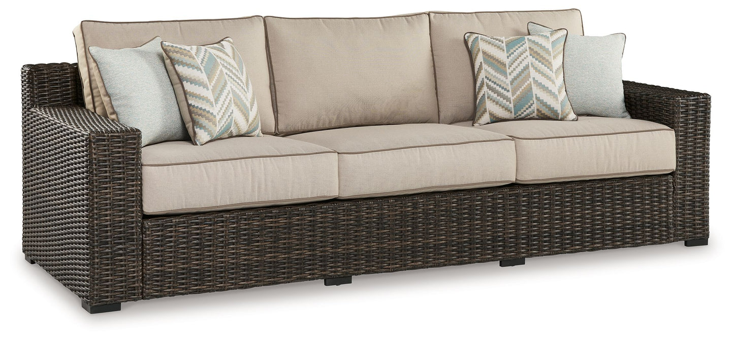 Coastline Bay - Sofa With Cushion - Brown