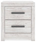 Cayboni - Two Drawer Night Stand - Whitewash