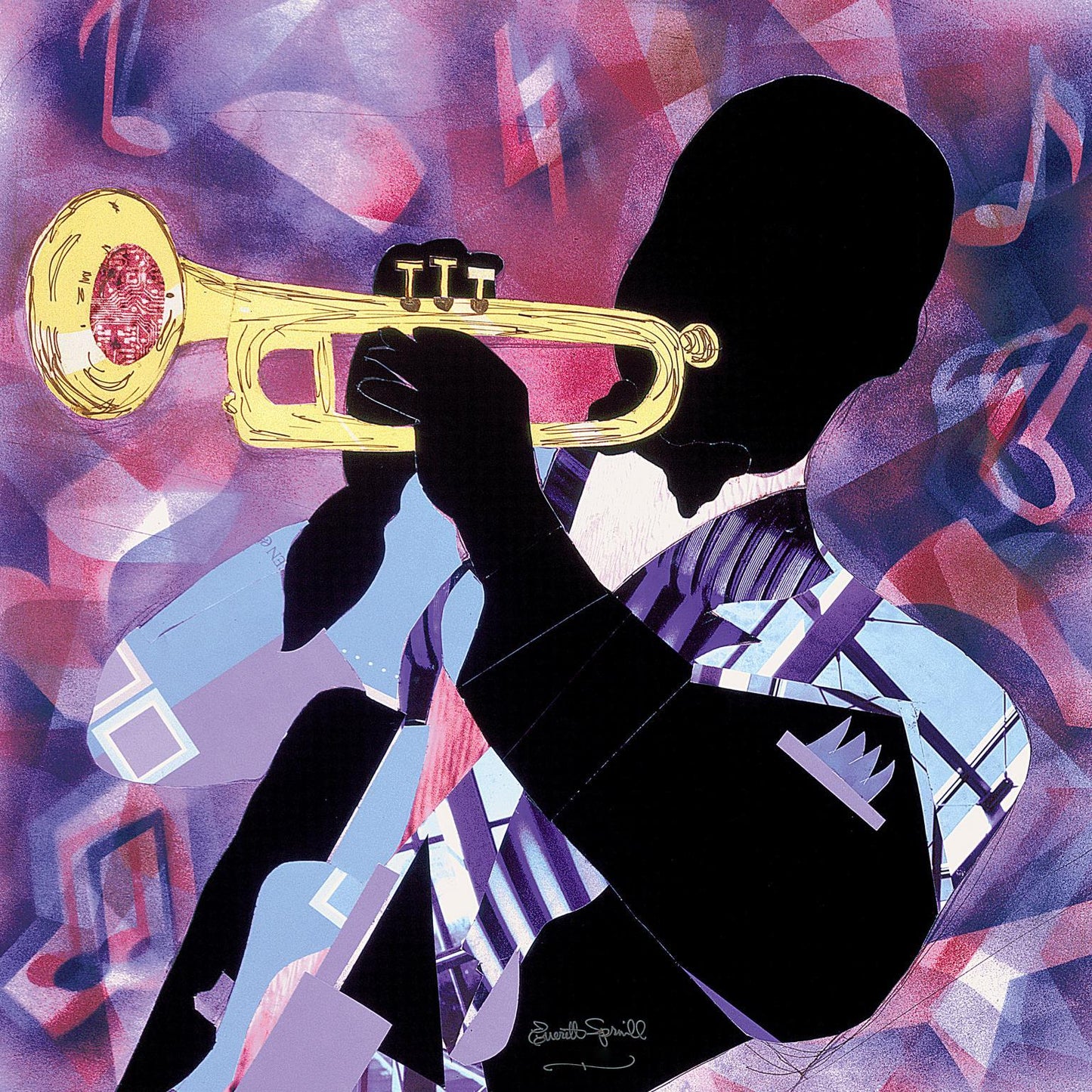 Framed Small - Trumpet Jazz By Everett Spruill