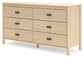 Cabinella - Six Drawer Dresser - Tan
