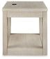 Marxhart - Square End Table - Bisque