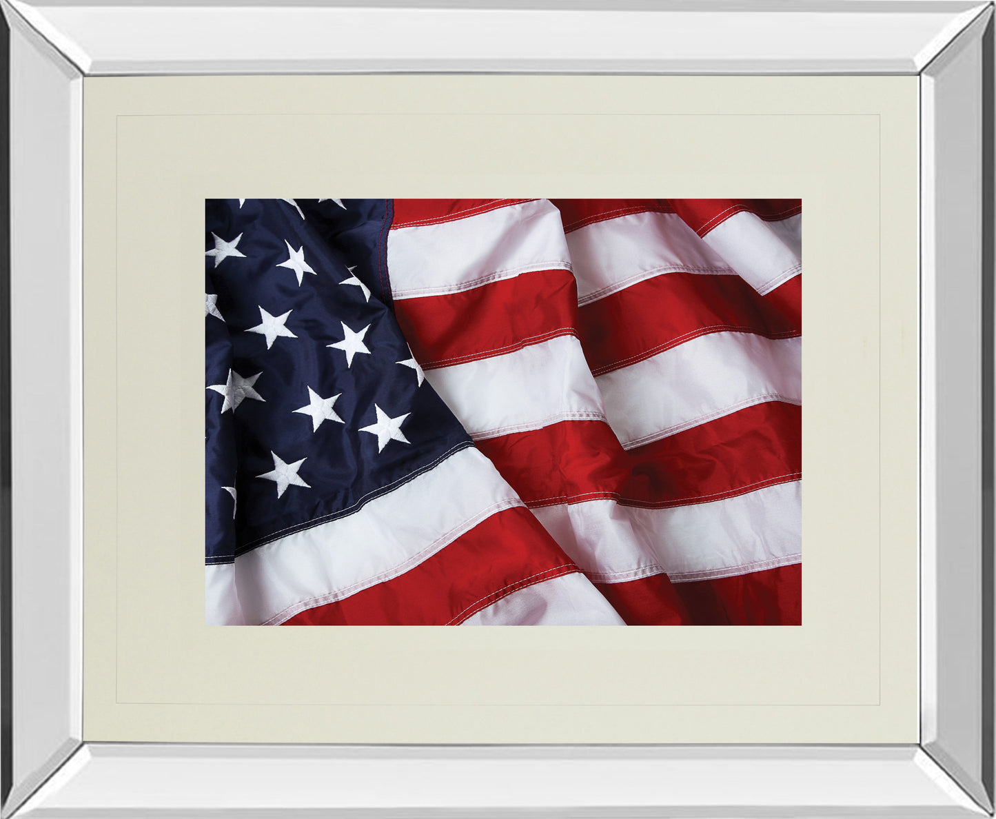 American Flag By Kikk Brilliantly - Mirror Framed Wall Art - Red