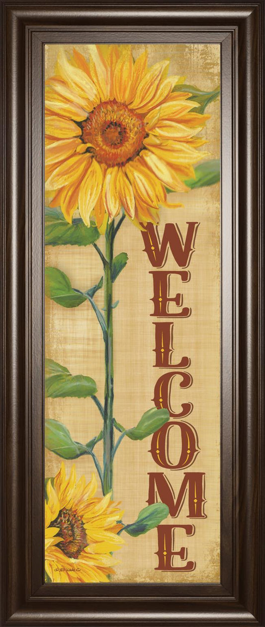 18x42 Welcome Sunflower By Ed Wargo - Yellow