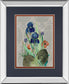 Summer Flowers I By Ken Hurd - Mirror Framed Print Wall Art - Blue