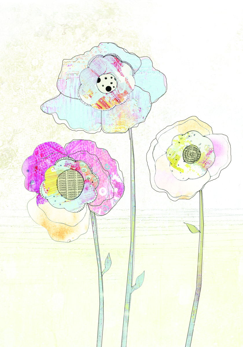 Framed Small - More Flowers By Sarah Ogren - Pink