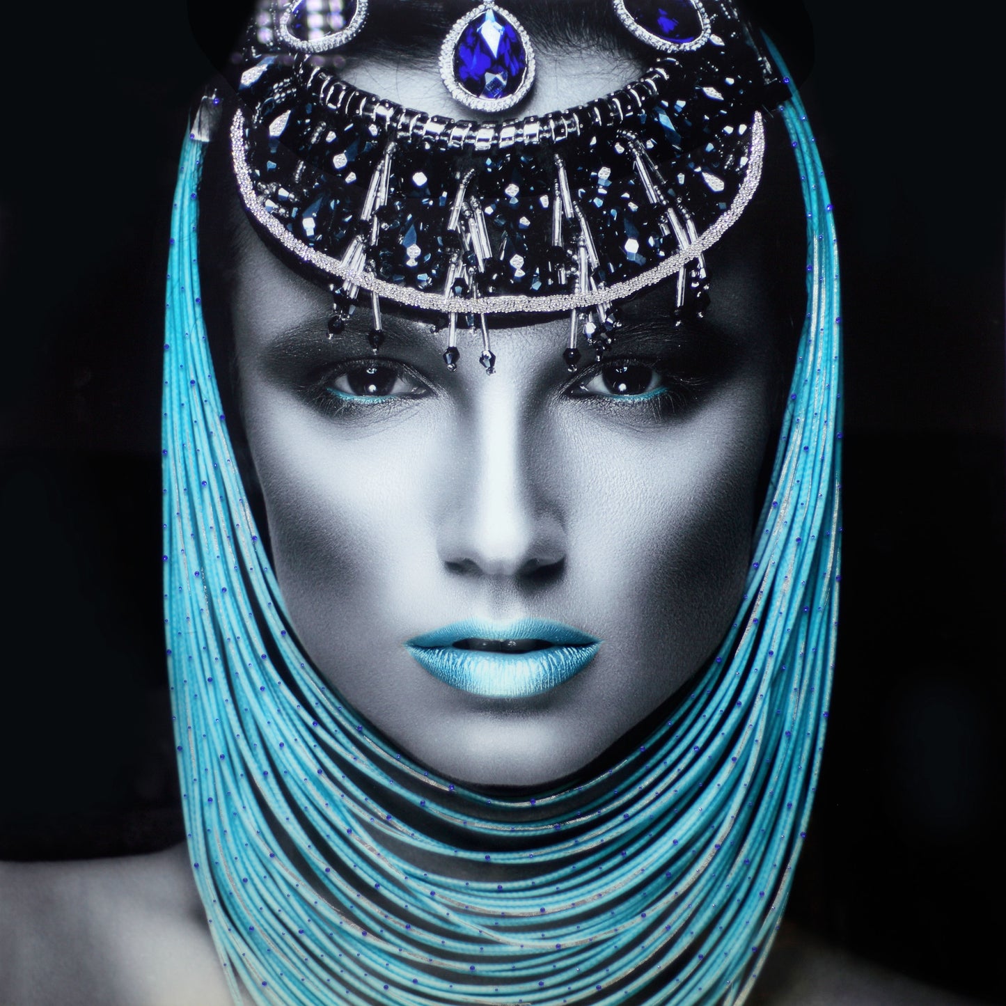 Temp Glass With Foil & Rhinestones - Lady Pharaoh