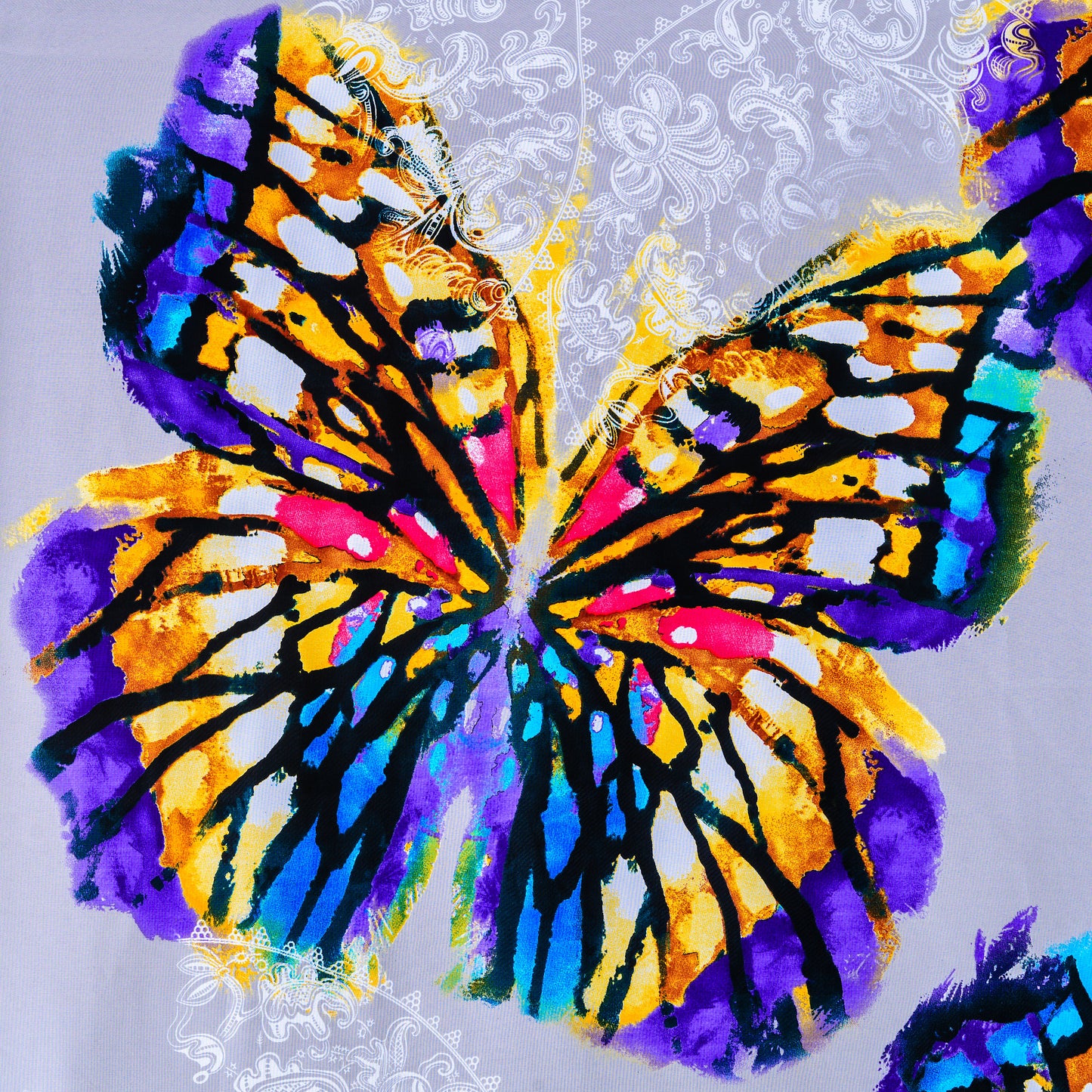 Framed - Purple Butterfly - Blue