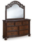 Lavinton - Dresser And Mirror - Brown