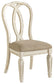 Realyn - Dining UPH Side Chair (Set of 2) - Ribbonback - Chipped White