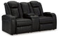 Caveman Den - Power Reclining Loveseat with Console/ Adj Hdrst - Midnight