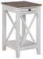 Adalane - Accent Table - White / Gray