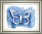 22x26 Butterfly Inkling I By Grace Popp - Blue