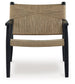 Halfmore - Accent Chair - Black / Natural