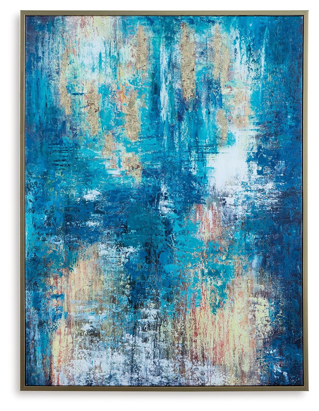 Scarlite - Wall Art - Teal / Gold Finish