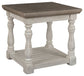 Havalance - Rectangular End Table - Gray / White
