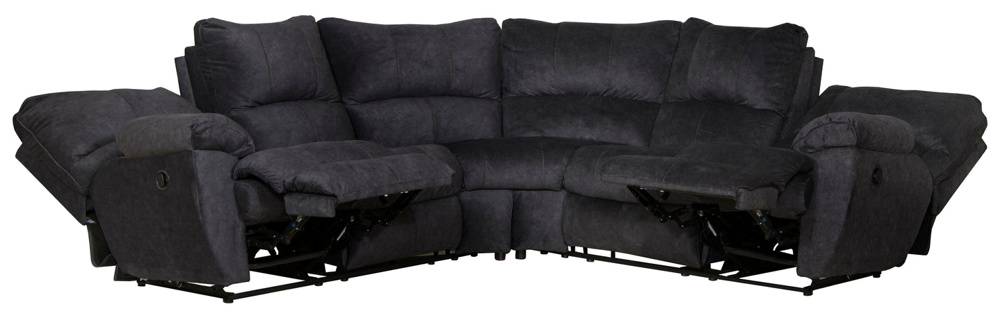 Shane - 2 Piece Reclining Sectional - Smoke