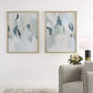 Seabreeze - Abstract Framed Canvas Prints (Set of 2) - Light Blue