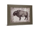 Wildness II-timber By Sandra Jacobs - Framed Bison Print Wall Art - Dark Brown