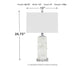 Malise - Alabaster Table Lamp  - White