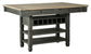 Tyler Creek - Rectangular Dining Room Counter Table - Black / Gray