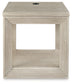 Marxhart - Square End Table - Bisque