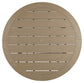 Fairen Trail - Round Bar Table w/Umb OPT - Black / Driftwood