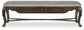 Maylee - Upholstered Storage Bench - Dark Brown