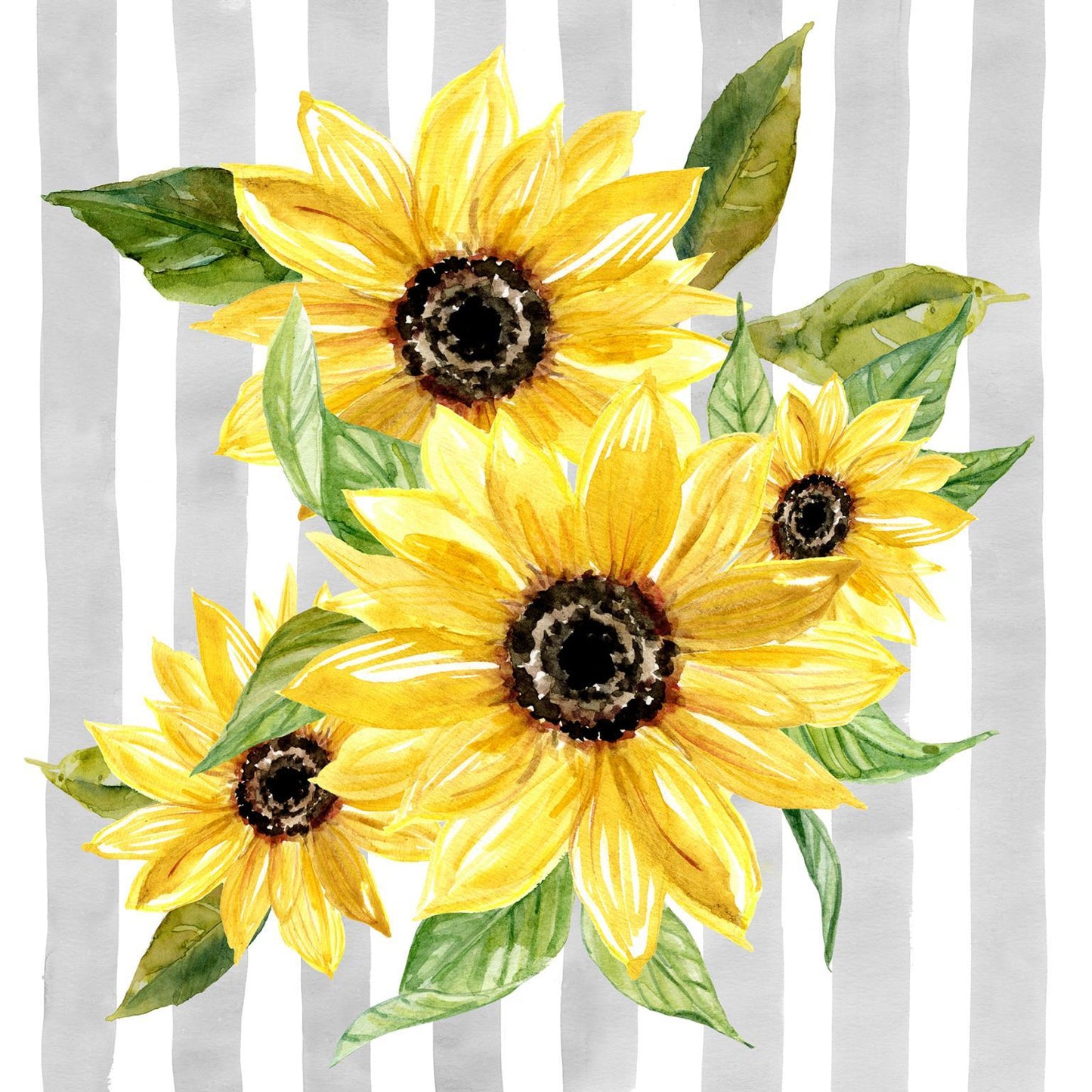 Framed Small - Sunflower Array I By Carol Robinson - Yellow
