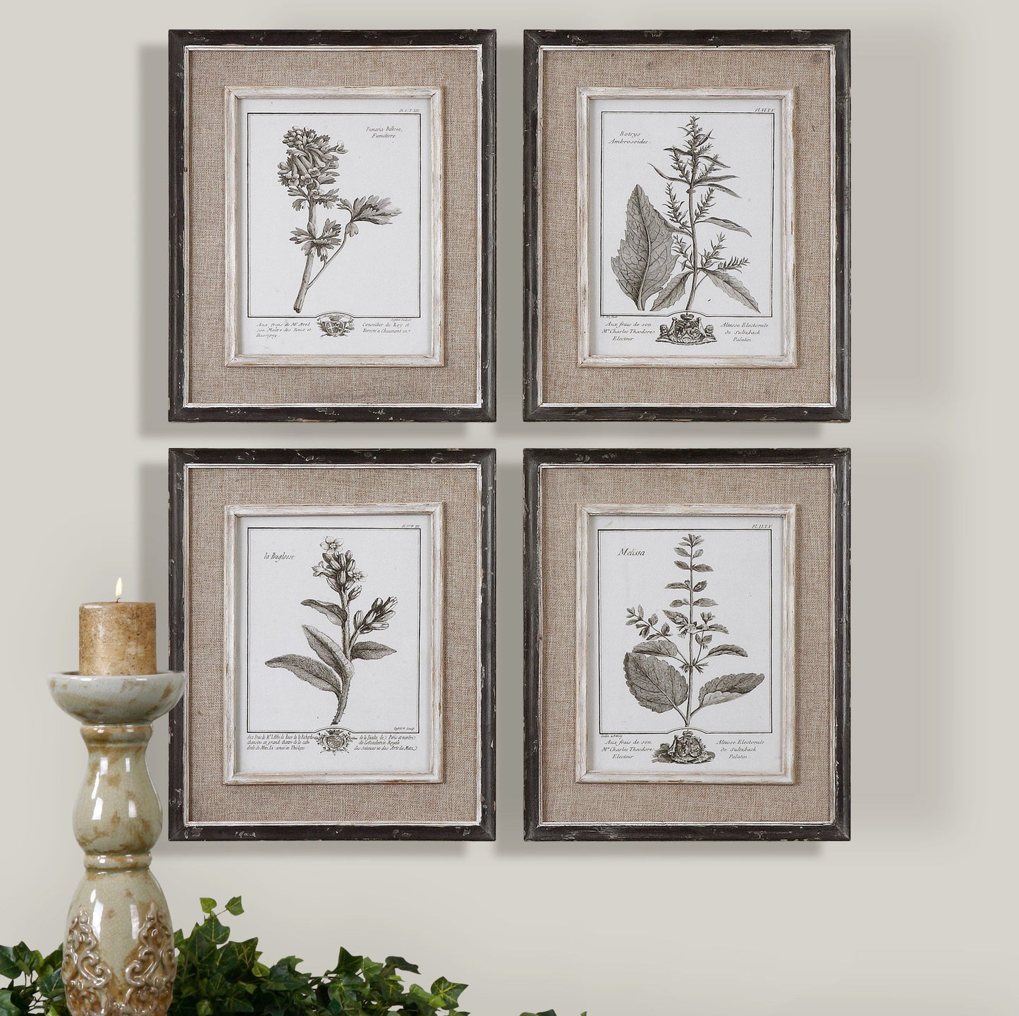 Casual Gray Study - Framed Art (Set of 4) - Beige