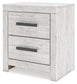 Cayboni - Two Drawer Night Stand - Whitewash