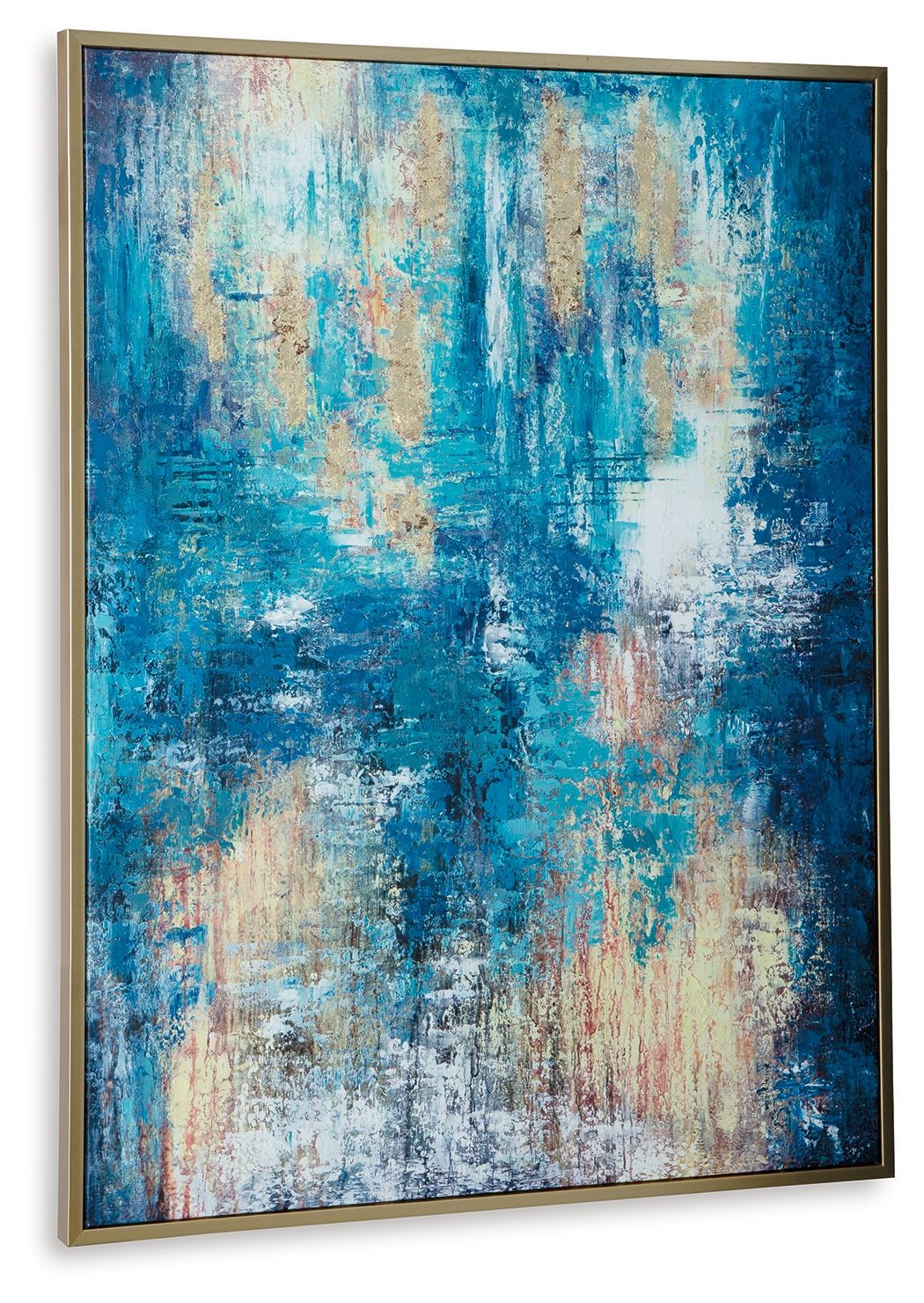 Scarlite - Wall Art - Teal / Gold Finish
