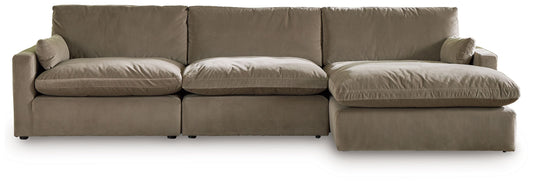 Sophie - Cocoa - 3-Piece Sectional Sofa With Raf Corner Chaise