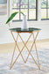 Engelton - Accent Table - Green / Gold