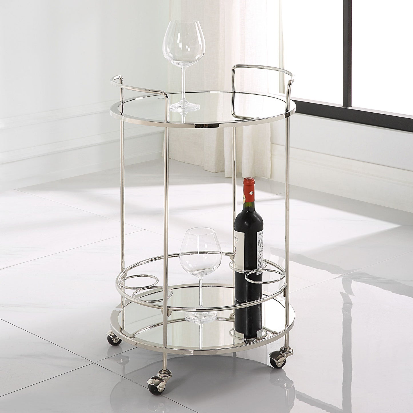 Spritz - Chrome Bar Cart