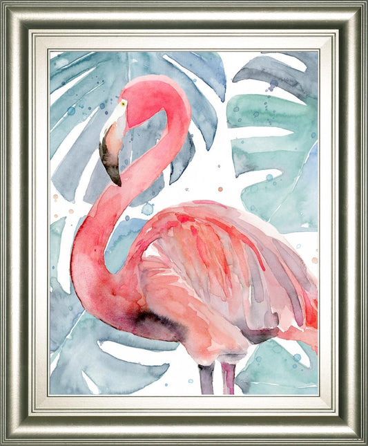 22x26 Flamingo Splash II By Annie Warren - Pink