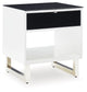 Gardoni - Rectangular End Table - White / Black