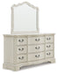 Arlendyne - Dresser And Mirror - Antique White