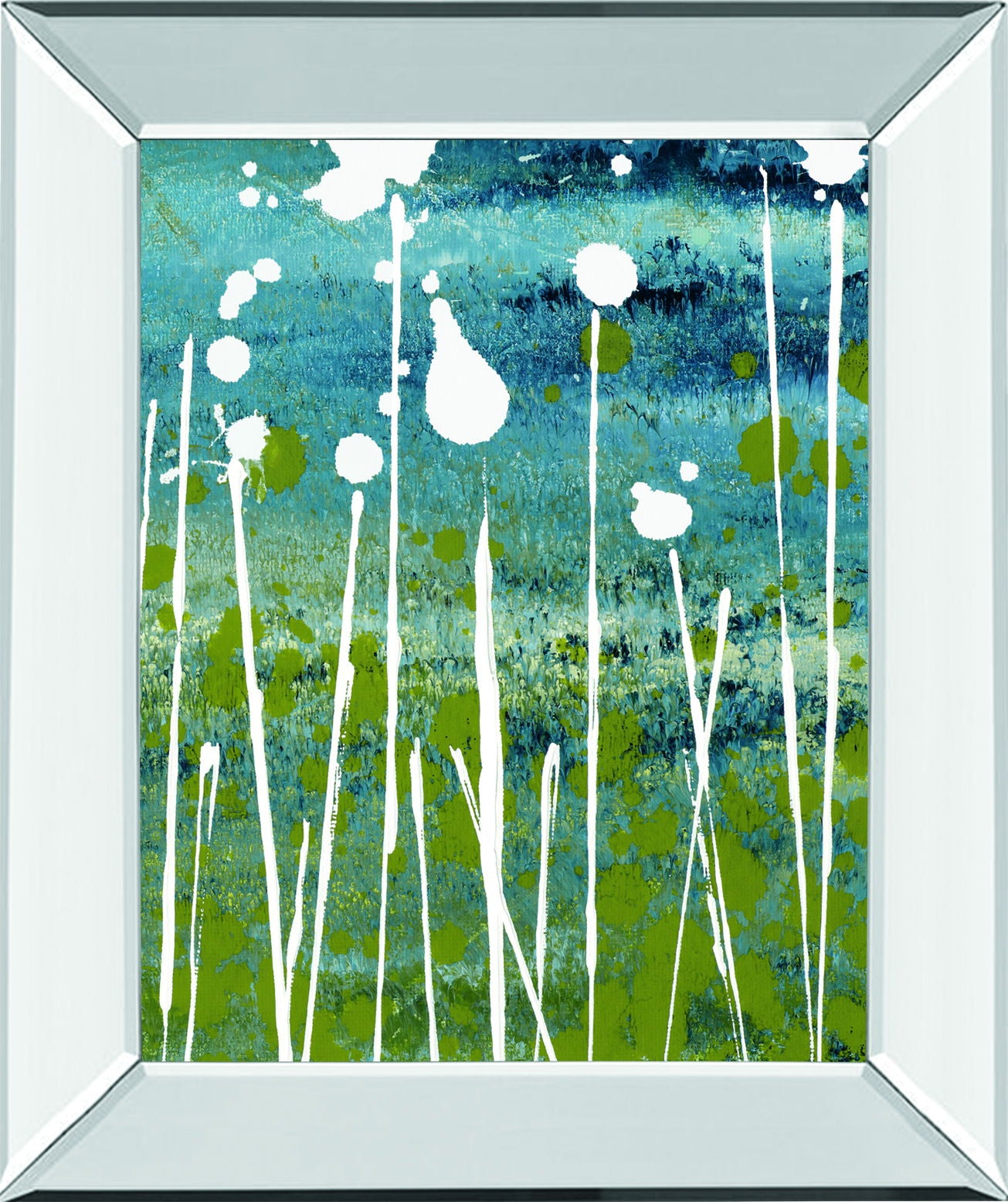 Midnight Blue By Liz Nichtberger - Mirror Framed Print Wall Art - Blue