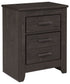 Brinxton - Two Drawer Night Stand - Charcoal