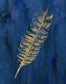 Framed - Golden Feather I By Carol Robinson - Blue