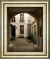 Marais Courtyard By Milla White - Framed Print Wall Art - Black