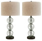 Airbal - Glass Table Lamp (Set of 2) - Clear / Black