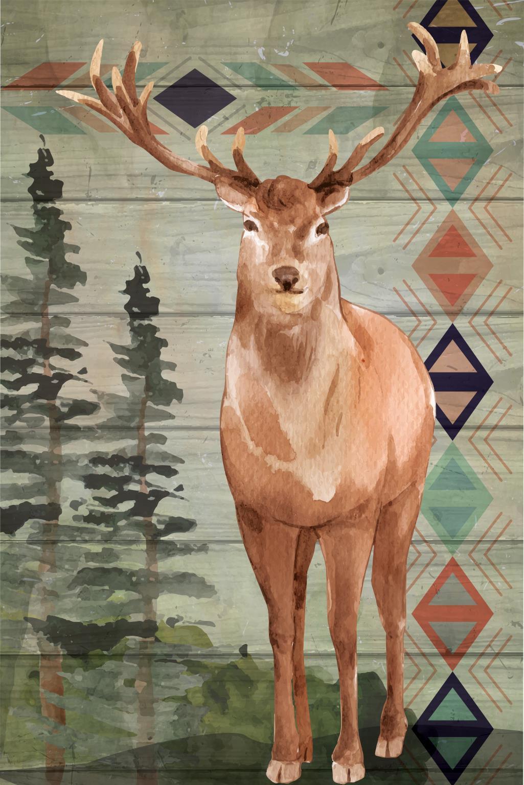 Framed Small - Elk By Nd Art